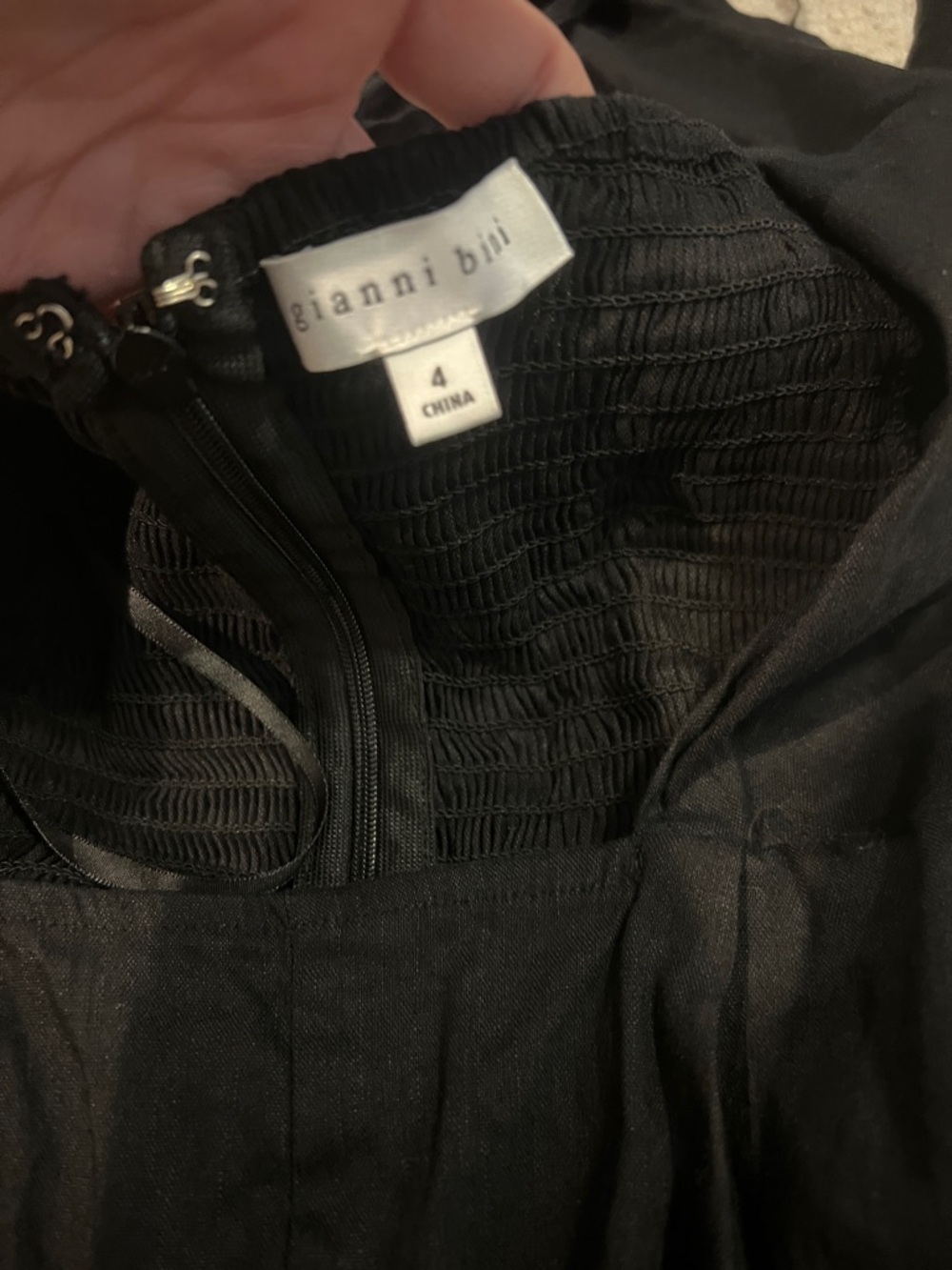 Giani Bini black linen romper halter size 4 - Picture 2 of 4